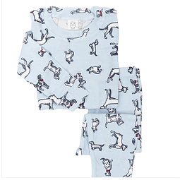 Pijama de algodón 2 piezas- Perritos Azul 