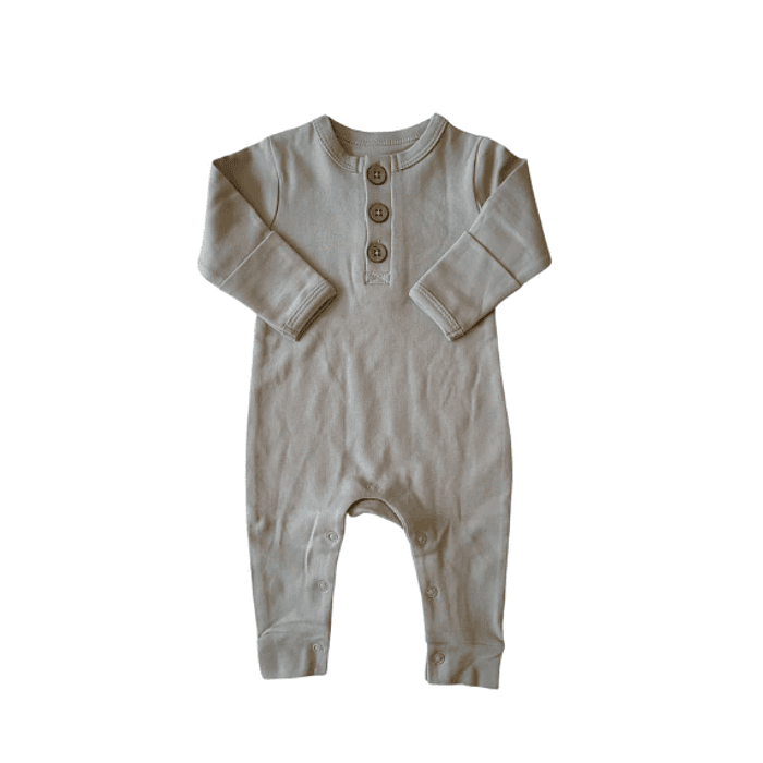 Pijama de algodón orgánico-Crema