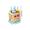 Cubo de Encaje de Madera, didáctico  Multicolor