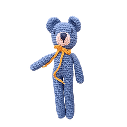 Muñeco de apego amigurumi - osito azul