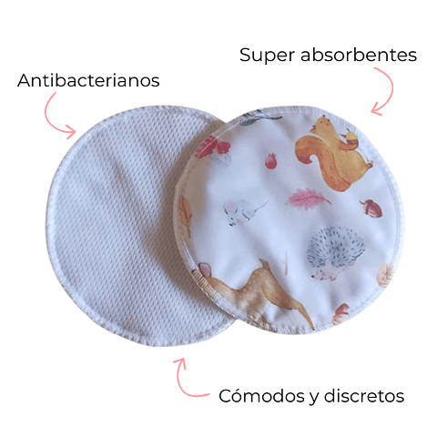 Set de 3 Absorbentes de Leche Antibacterianos