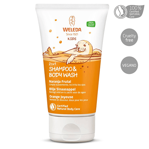 Shampoo y Gel de Ducha Niños Weleda Naranja 