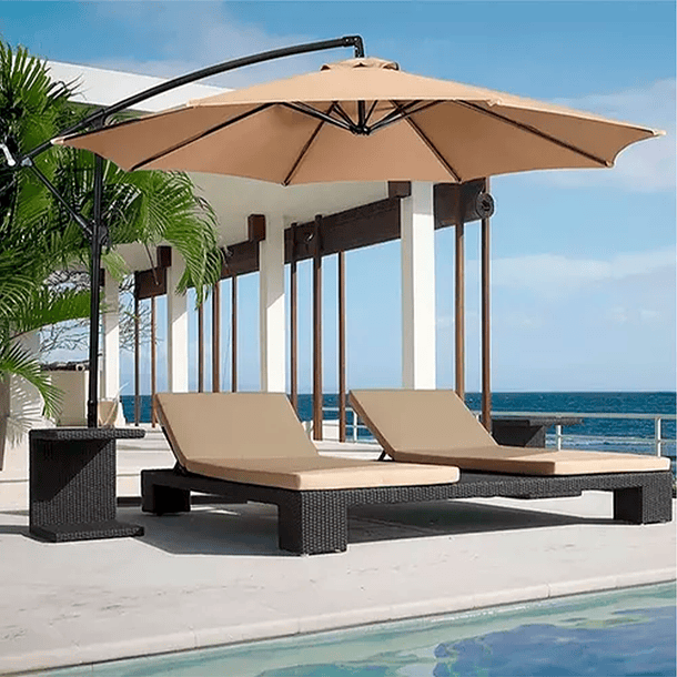 TOLDO CON BASE INCLUIDA QUITASOL SOMBRILLA LATERAL REGULABLE 3 METROS 8