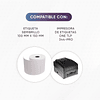 Caja de 5 rollos etiqueta semibrillo 100 mm x 150 mm (330 etiquetas x rollo)