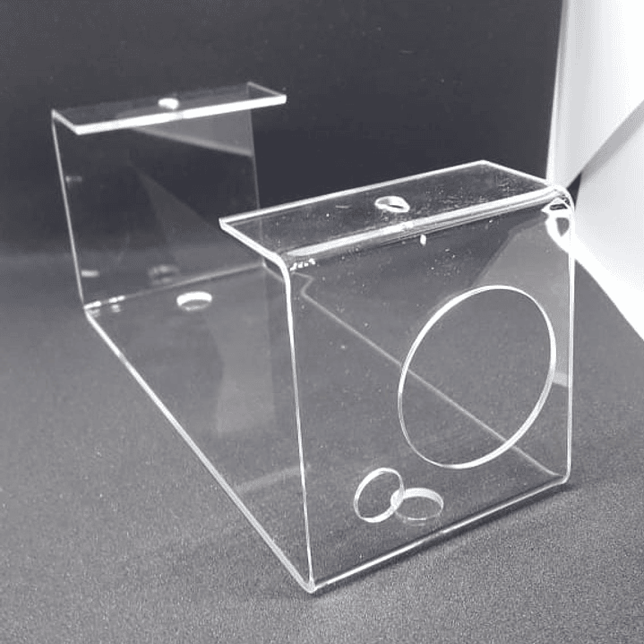 SOPORTE ACRILICO para caja Carton 1/2lt CLARMED 2