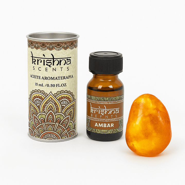 Aceite Esencial Krishna Aroma Ambar 15ml 2