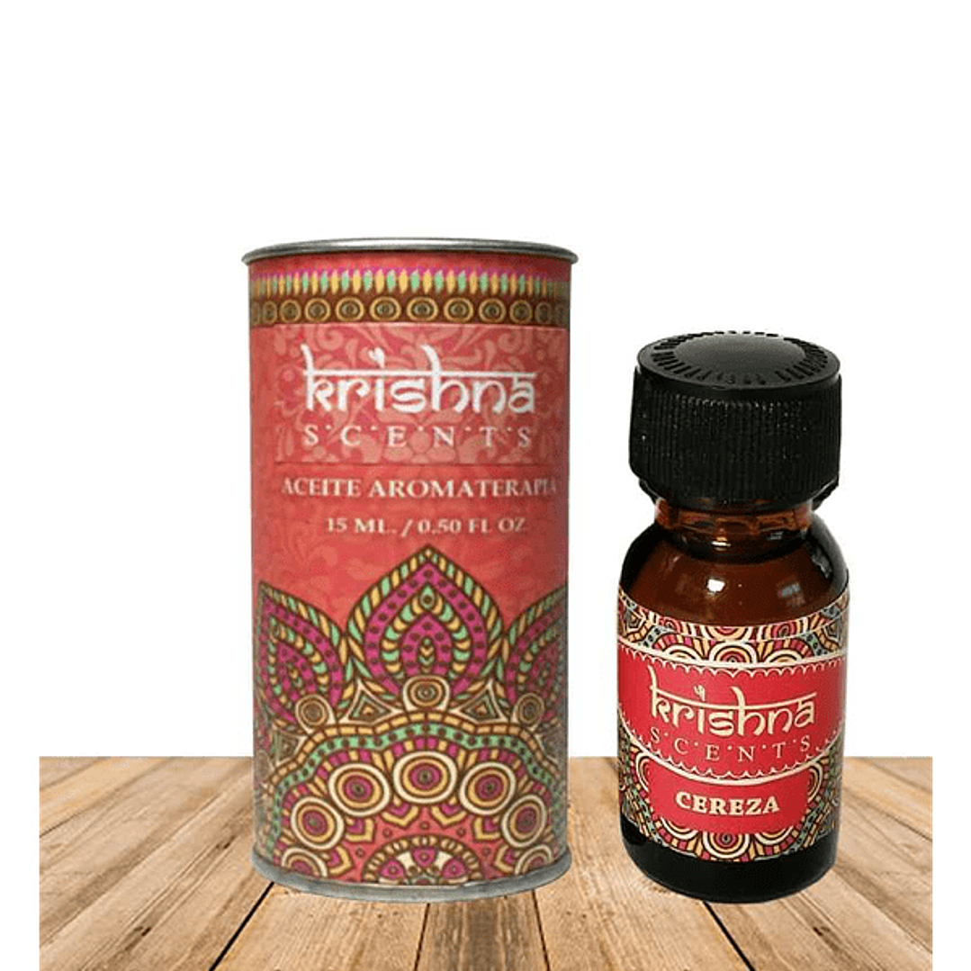 Aceite Esencial Krishna Aroma Cereza 15ml 2