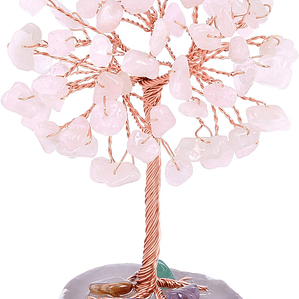 Arbol de la Suerte Feng Shui Cuarzo Rosa