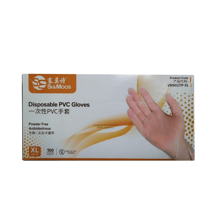 Caja Guantes de PVC Talla XL 100 UNID 1