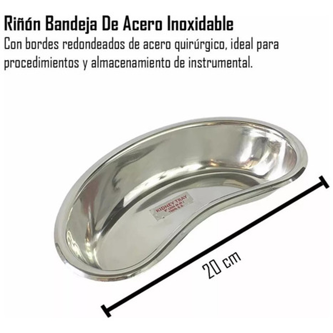 Pack 10 Bandejas Riñoneras Acero Inoxidable 1