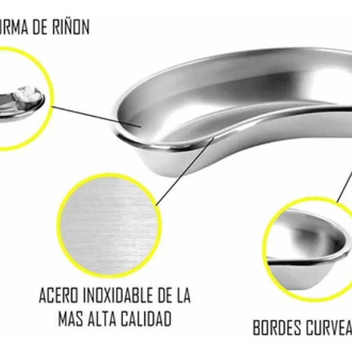 Pack 10 Bandejas Riñoneras Acero Inoxidable 2