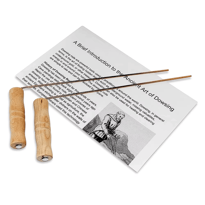 Varillas de Radiestesia de Cobre con Mango de Madera 1