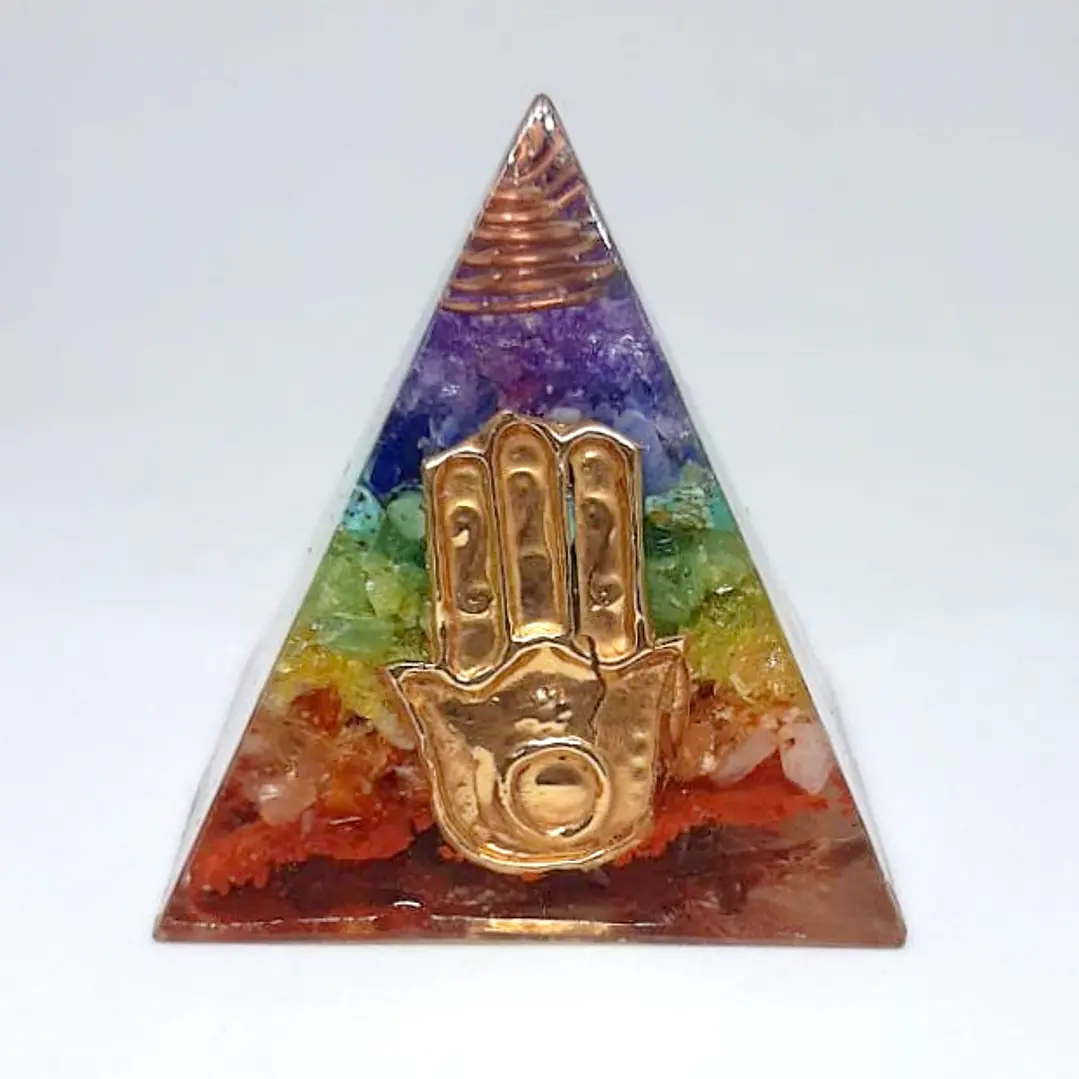 Orgón Pirámide 7 Chakras Mano Fátima 2c 1