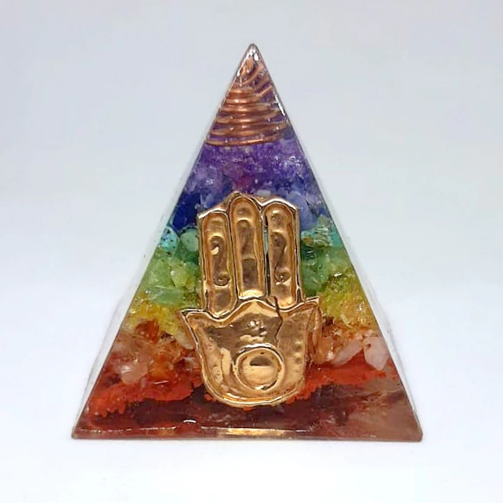 Orgón Pirámide 7 Chakras Mano Fátima 2c 1