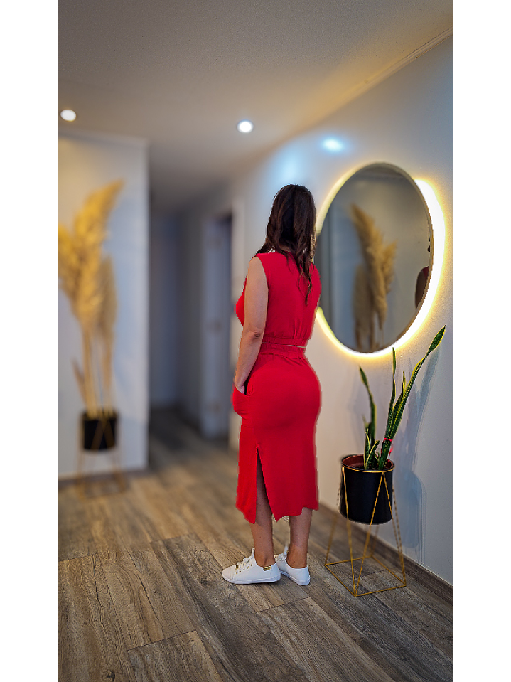 Conjunto falda media con Polera Top 4