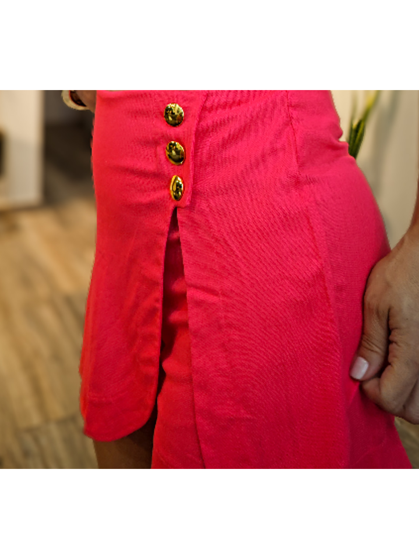 Top + Falda Short Botón Dorado 2