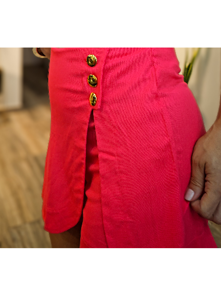 Top + Falda Short Botón Dorado 2