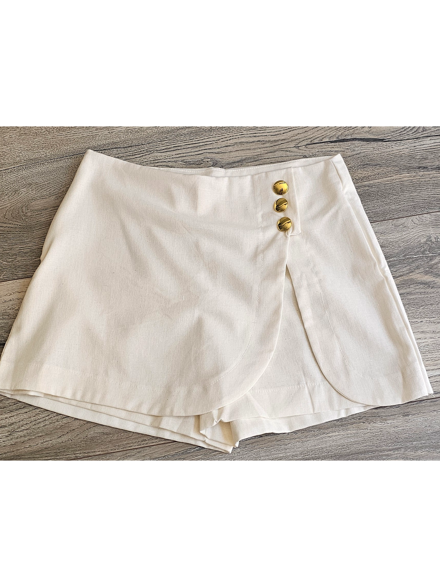 Top + Falda Short Botón Dorado 8