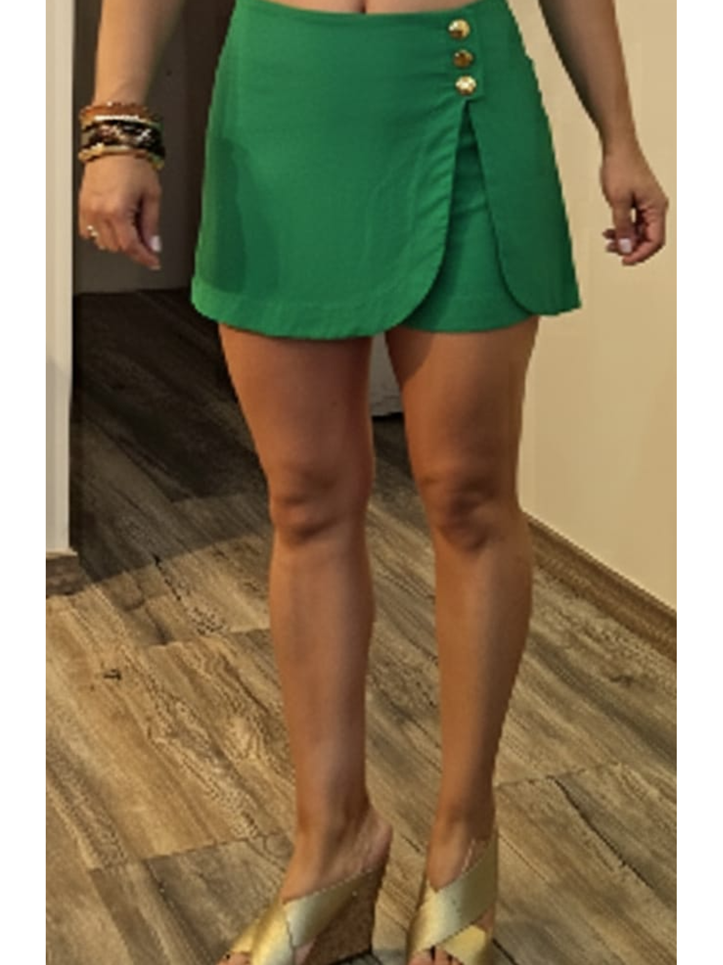 Top + Falda Short Botón Dorado 5