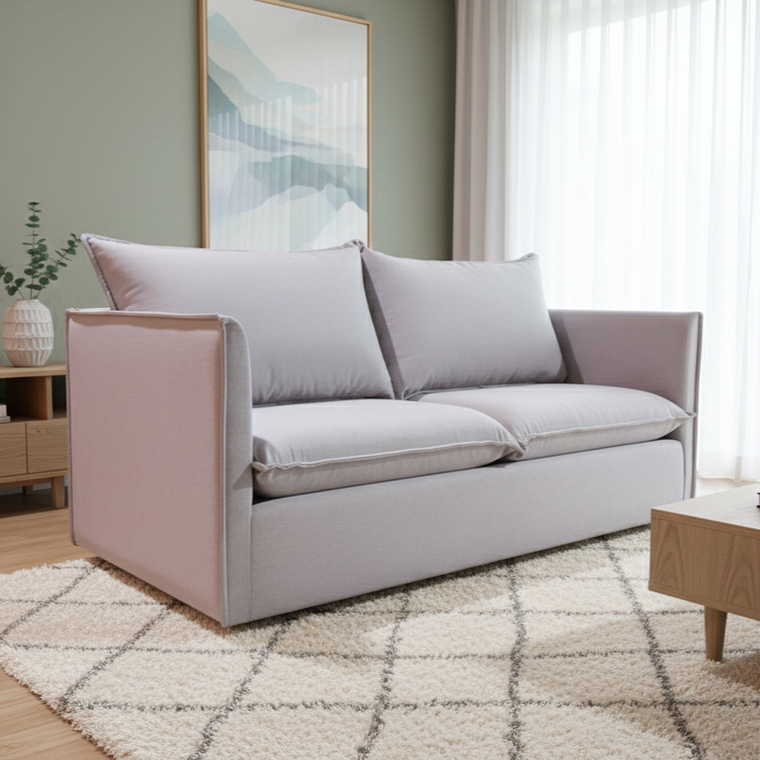 Sofá 2 Cuerpos Color Blanco 2