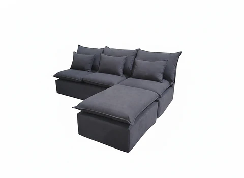 Sofá Modular Seccional con Chaiselongue 4 Cuerpos