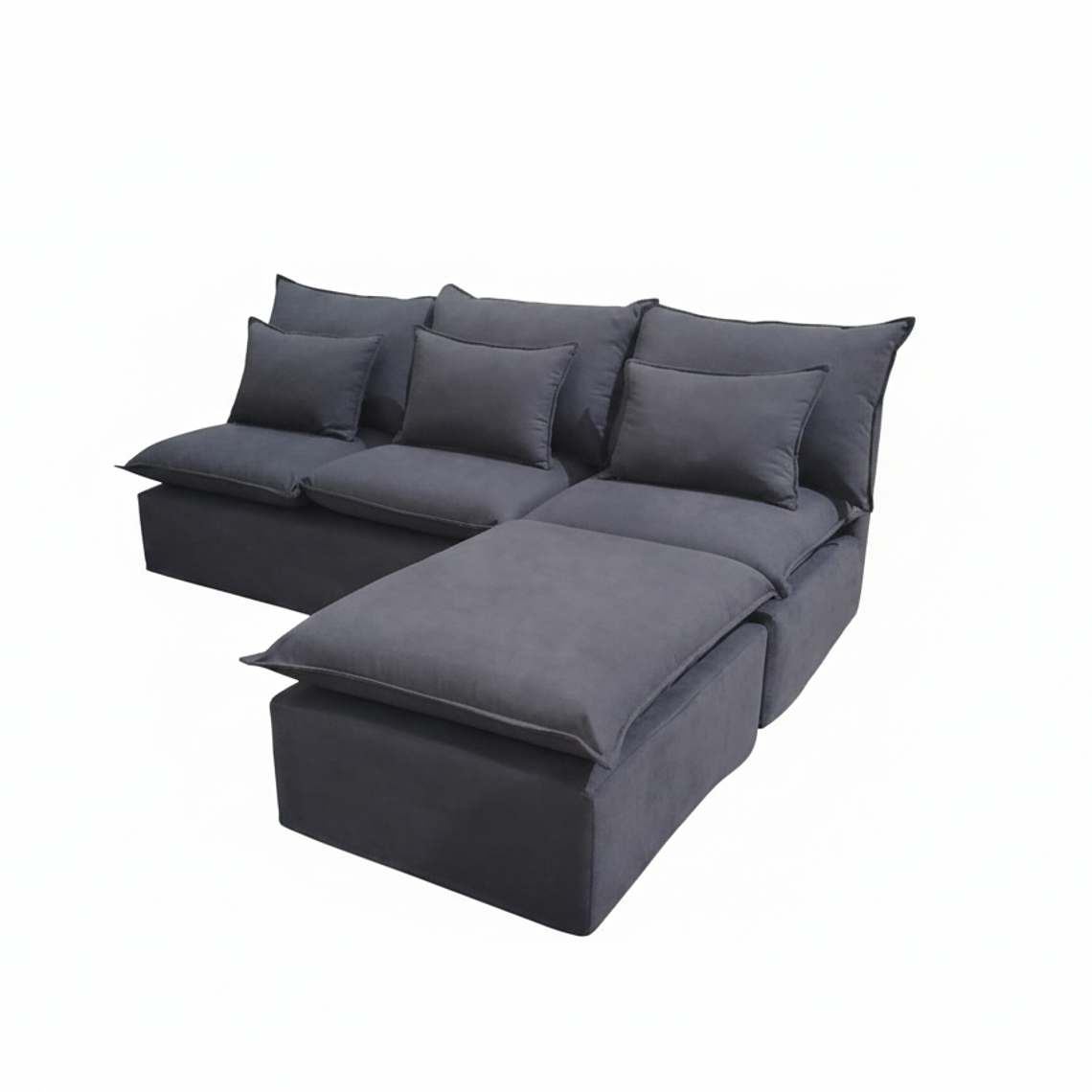 Sofá Modular Seccional con Chaiselongue 4 Cuerpos 1