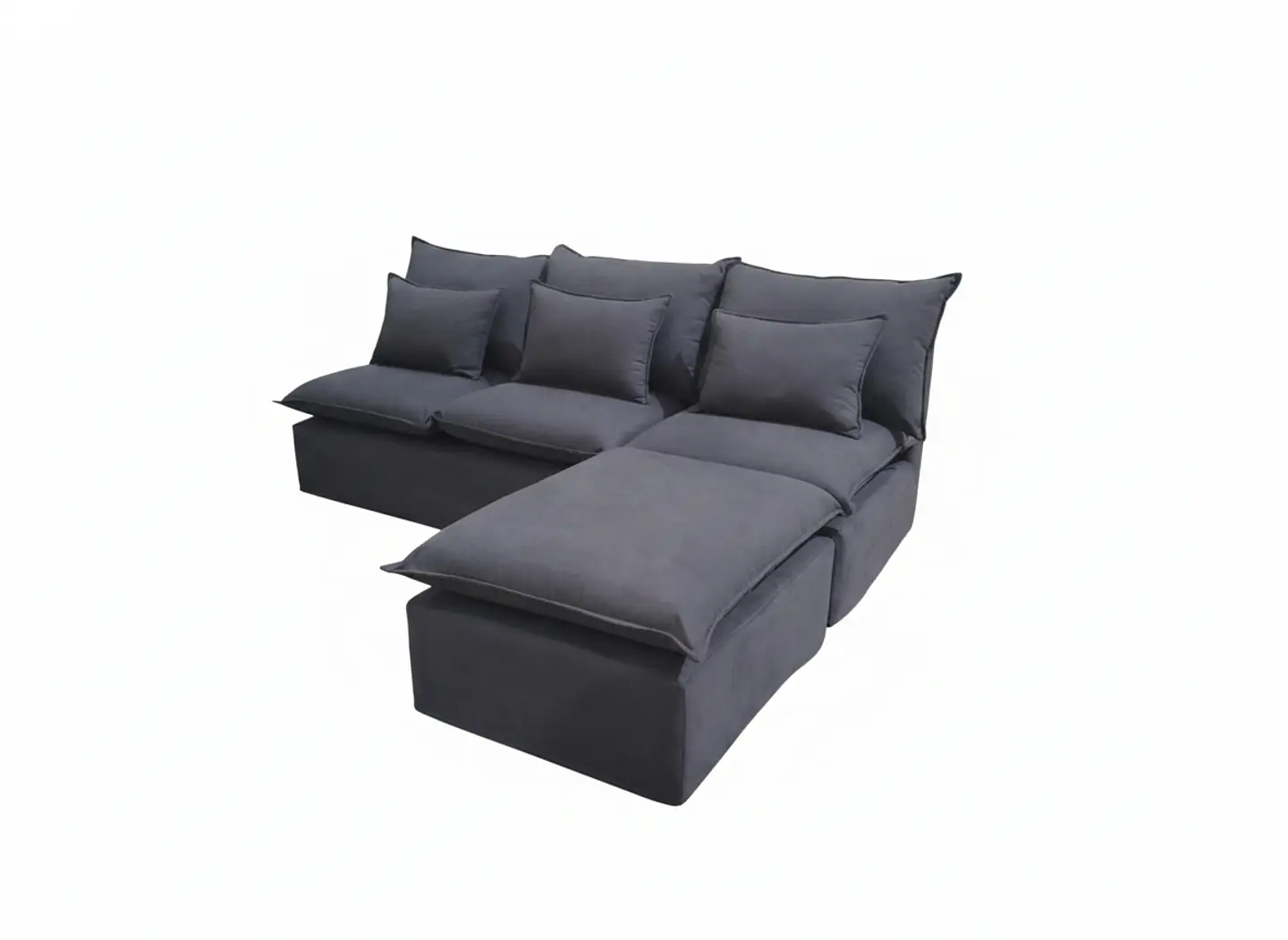 Sofá Modular Seccional con Chaiselongue 4 Cuerpos 1
