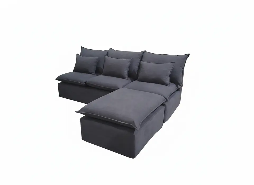 Sofá Modular Seccional con Chaiselongue 4 Cuerpos 1