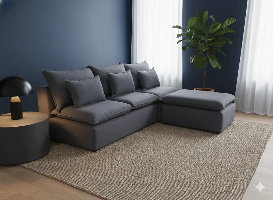 Sofá Modular Seccional con Chaiselongue 4 Cuerpos 2