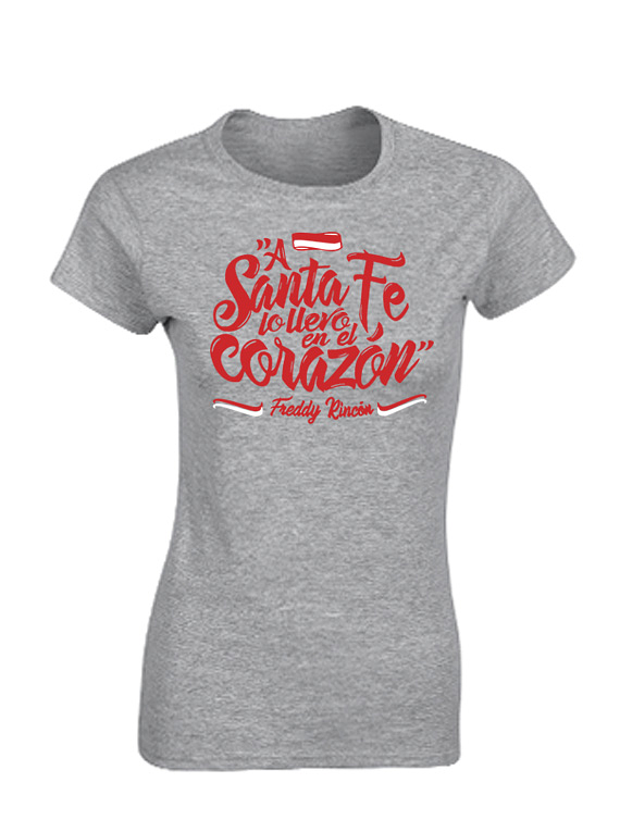 Camiseta mujer - A Santa Fe lo llevo en el corazón