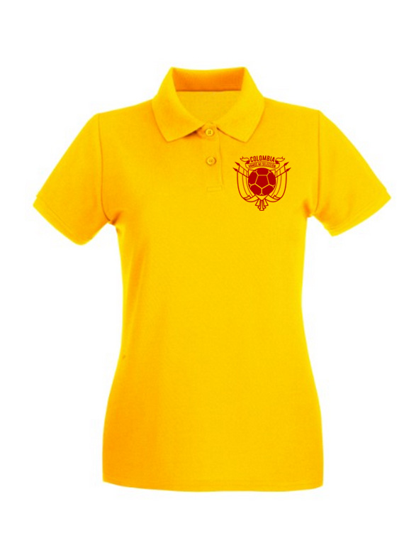 Polo Mujer - Amarilla  - Talla L - Escudo Col
