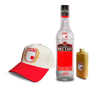 Aguardiente nectar Santa Fe + gorra + petaca pet