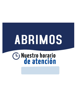 Señalización Horario de atención Ref. 413013 * Últimas unidades