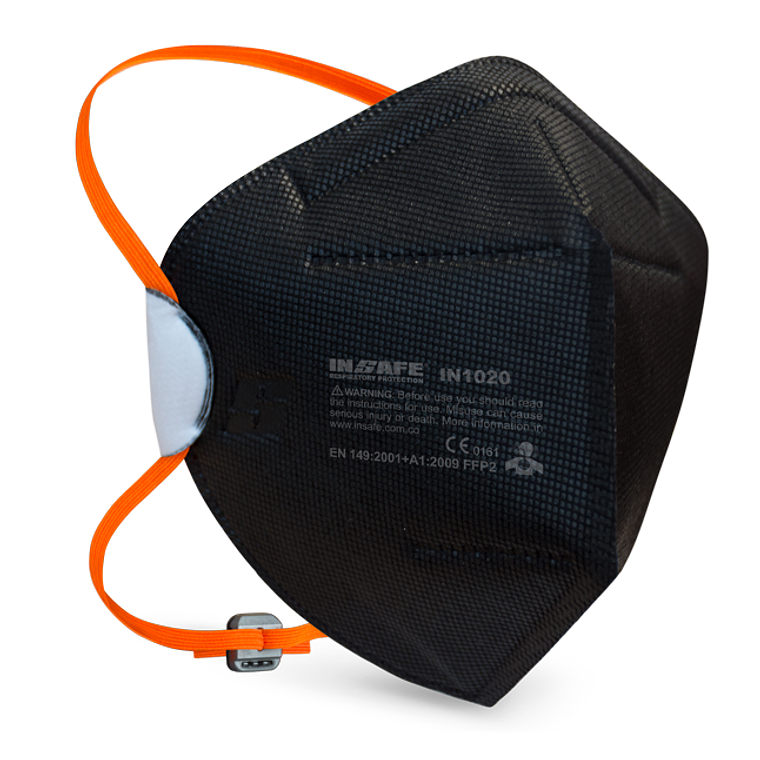 Tapabocas N95 Material Particulado Insafe Negro Sin Válvula  Ref. IN1020- 1  1