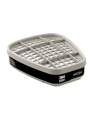 Cartucho 3M Vapores Orgánicos x 2 Unidades Ref. 6001 para 1 pieza facial