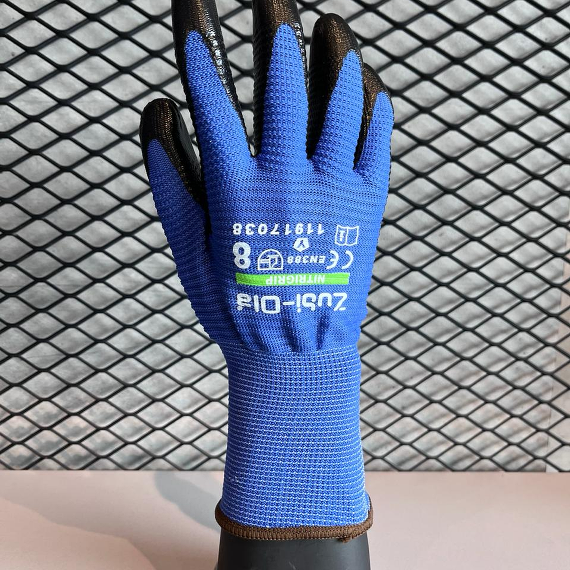 Guante Zubiola Nitrilo Azul Corrugado Ref. 11917038/39 1