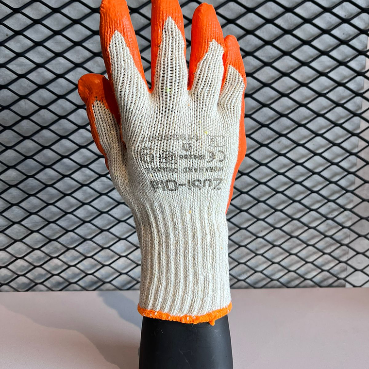 Guante Zubiola Polycotton Latex Naranja Ref. 11959007 1