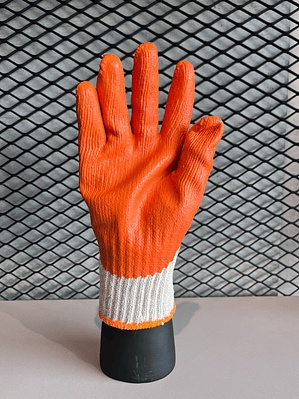 Guante Zubiola Polycotton Latex Naranja Ref. 11959007