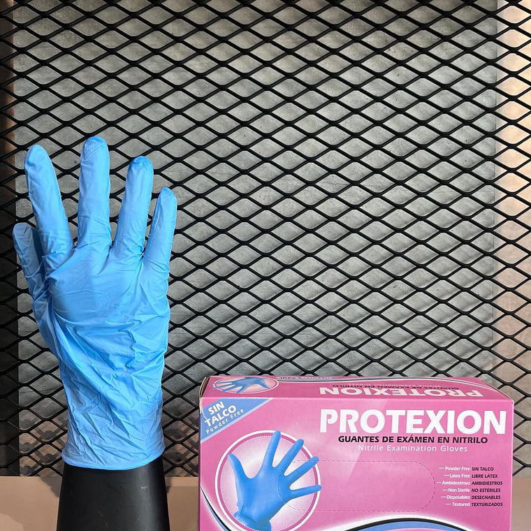 Guante Nitrilo Protex Azul x 100 unidades Ref. PR202 1
