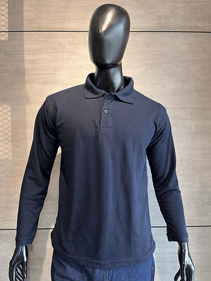 Camiseta Polo Manga Larga Azul Ref. 230110
