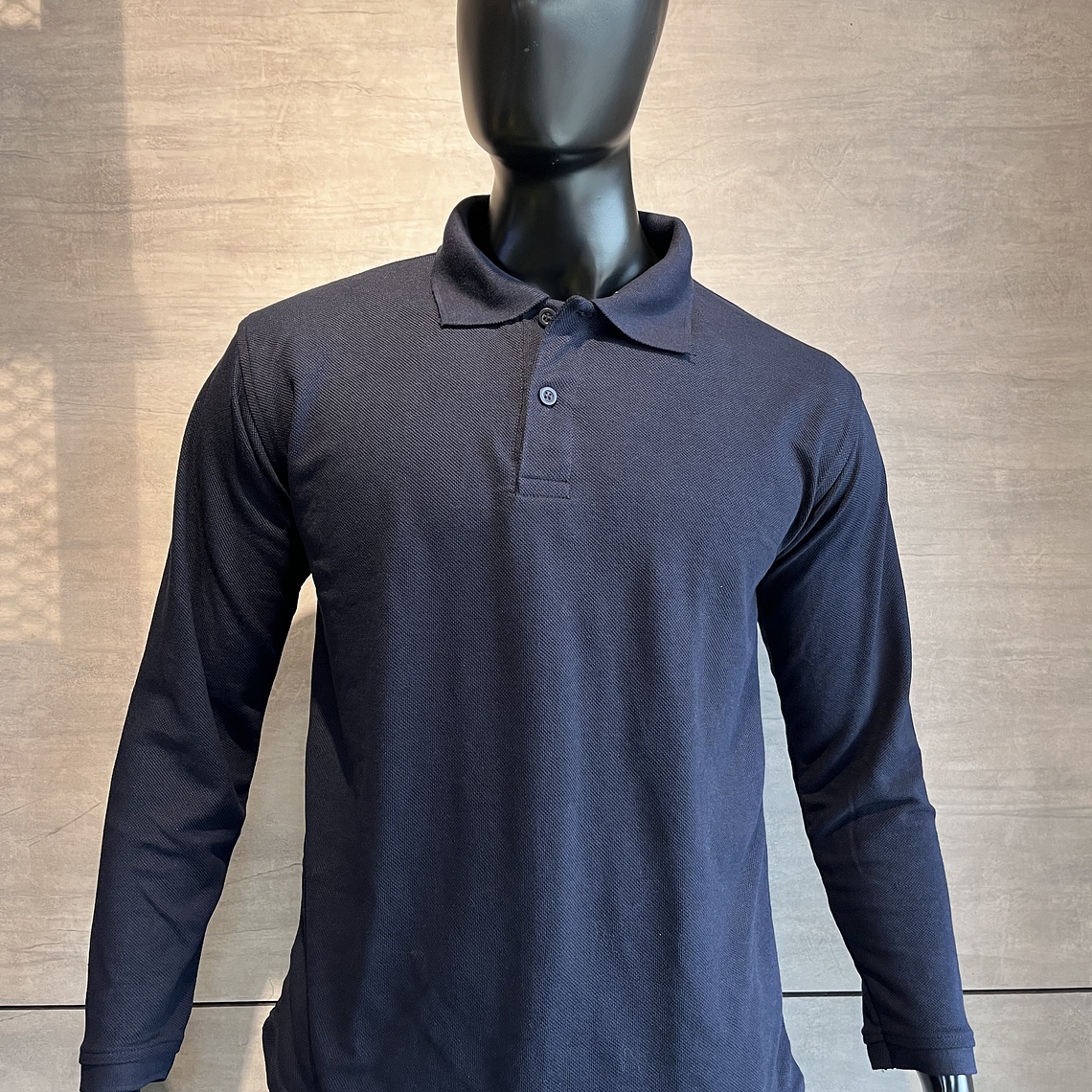 Camiseta Polo Manga Larga Azul Ref. 230110 2