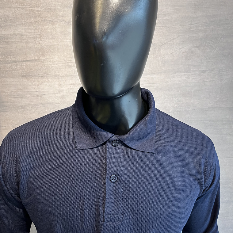 Camiseta Polo Manga Larga Azul Ref. 230110 4