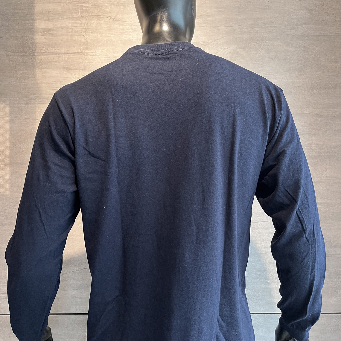 Camiseta Cuello Redondo Manga Larga Azul Oscura Ref. 210110 4