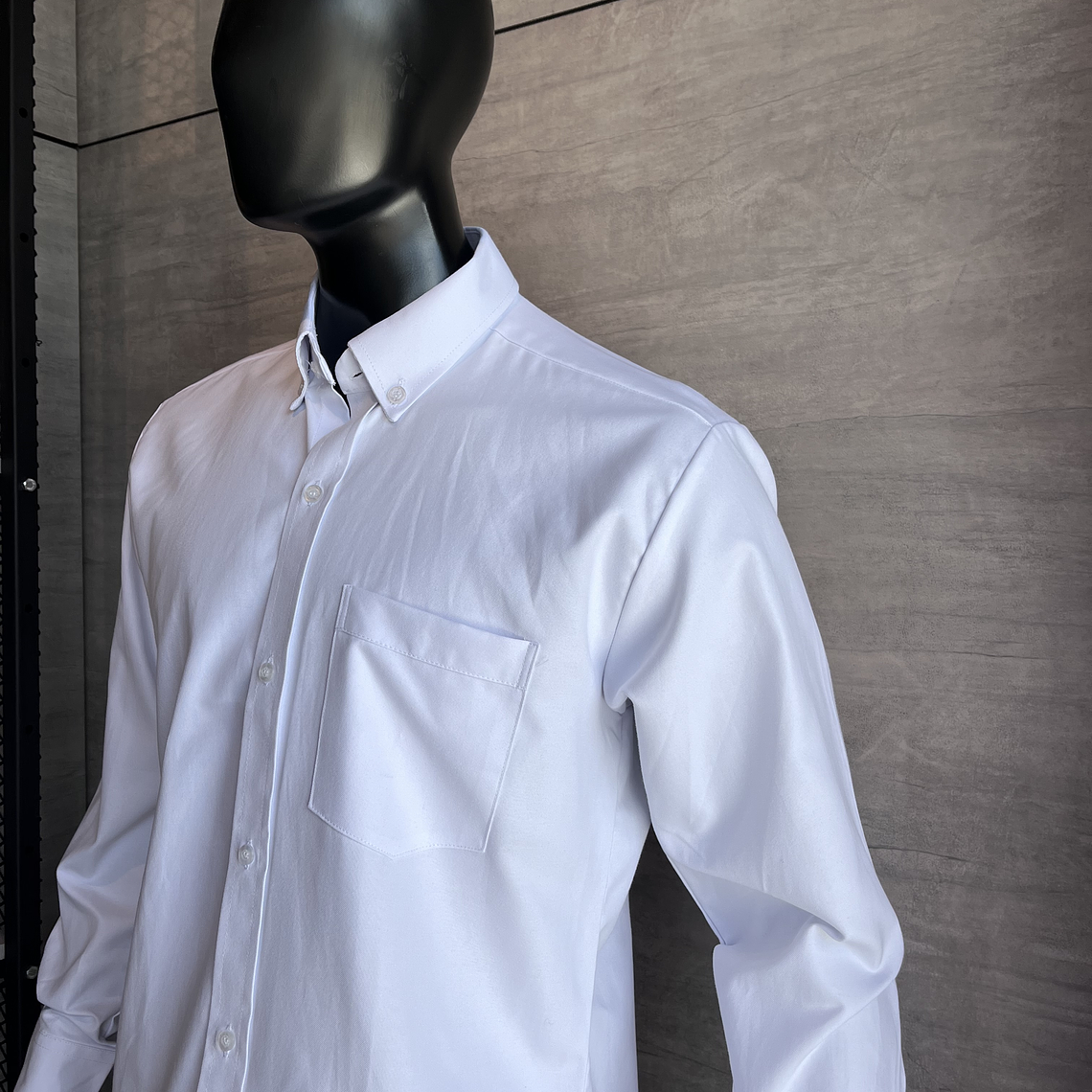 Camisa Oxford Manga Larga Caballero Blanca Ref. 130310 4