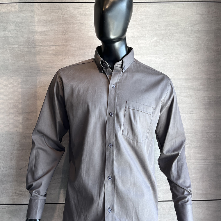 Camisa Tipo Ingeniero Dril Twill Color: Gris Ref. 130420 2