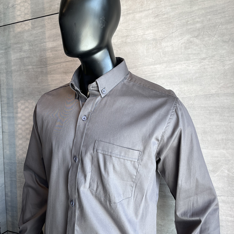 Camisa Tipo Ingeniero Dril Twill Color: Gris Ref. 130420 3