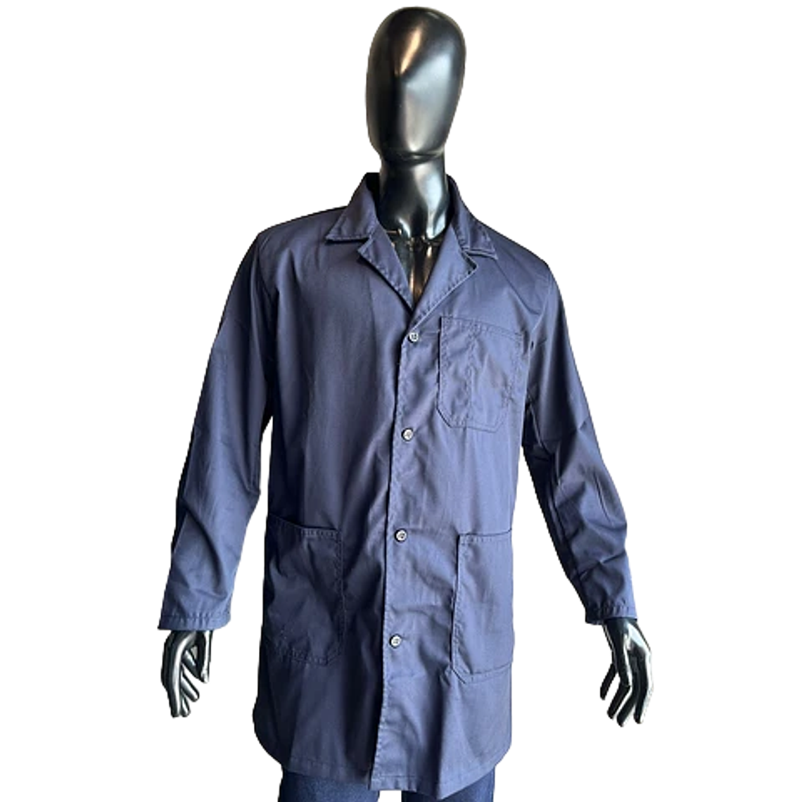 Bata 3/4 Dril Color: Azul Oscuro Ref. 120110 1