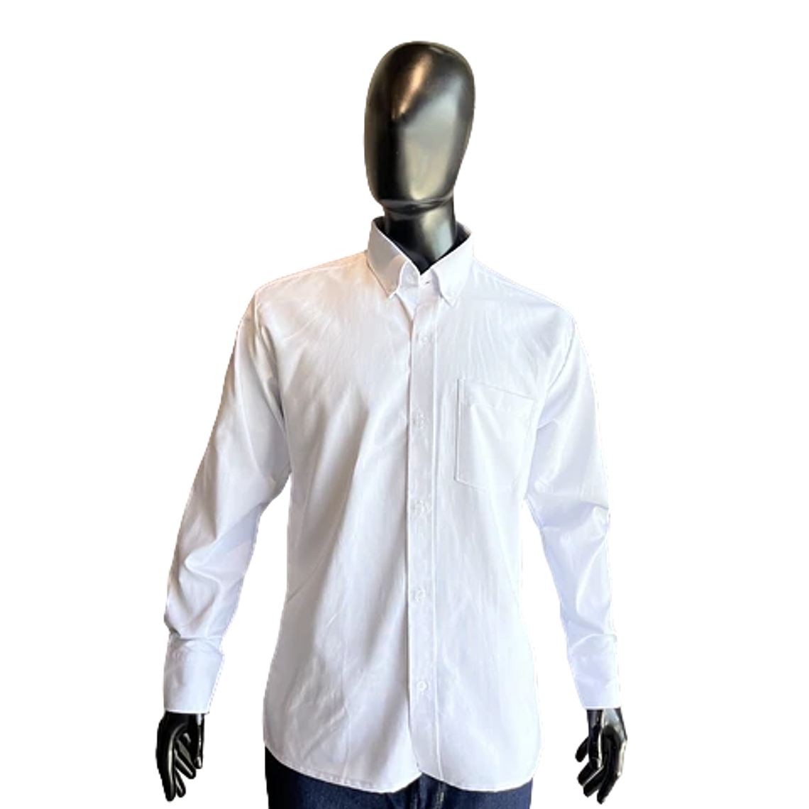 Camisa Oxford Manga Larga Caballero Blanca Ref. 130310 1