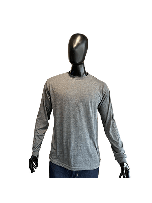 Camiseta Cuello Redondo Manga Larga Gris Oscuro Ref. 210170