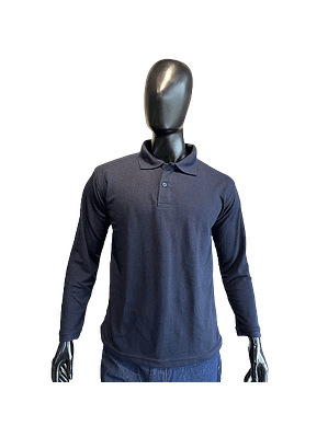 Camiseta Polo Manga Larga Azul Ref. 230110